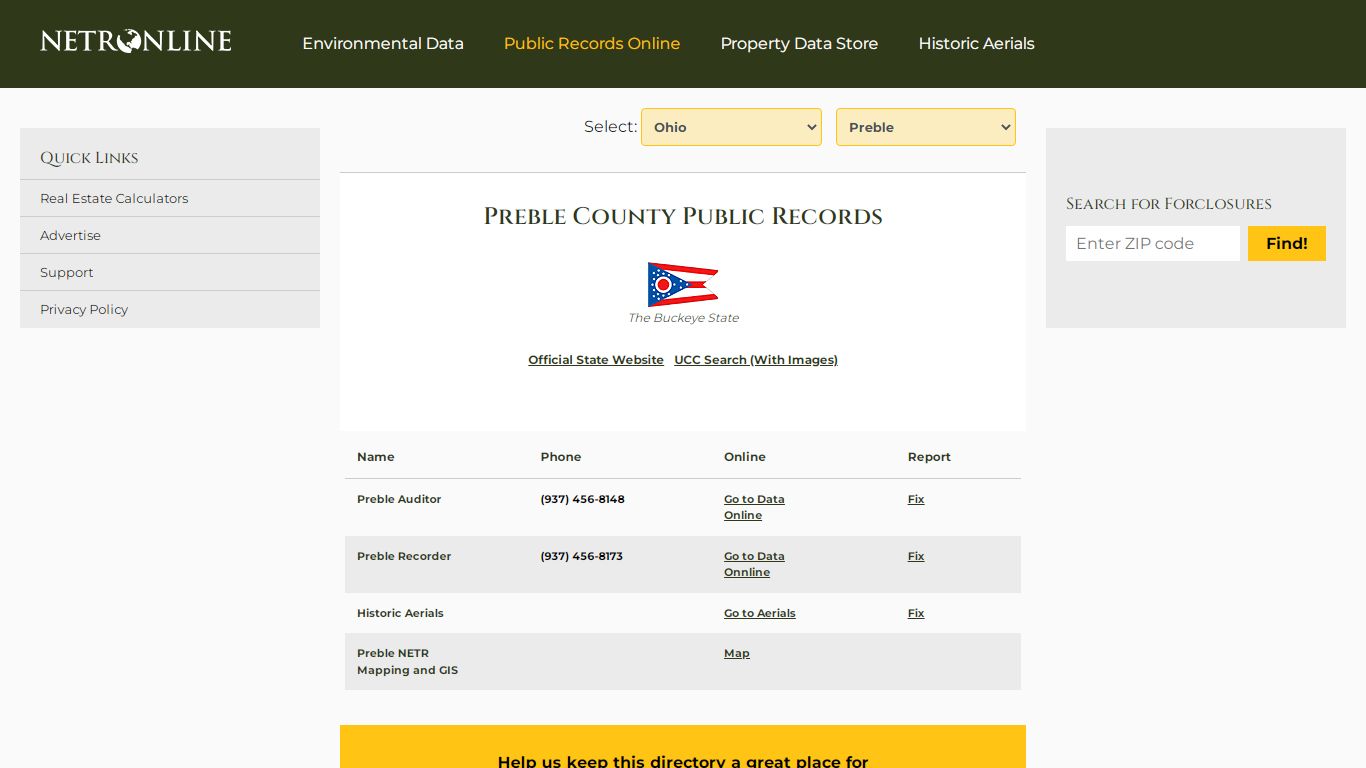 Preble County Public Records - NETROnline.com